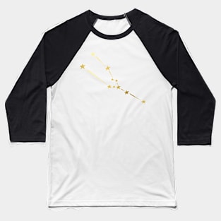 Gold Taurus Star Sign Baseball T-Shirt